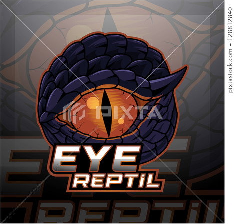 Eye reptil esport mascot logo design Eye reptil esport mascot logo design 128812840