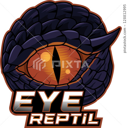 Eye reptil esport mascot logo design 128812995