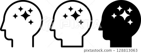 人工智慧、人工智慧、機器人輪廓圖標 人工智慧、人工智慧、機器人輪廓圖標 128813063