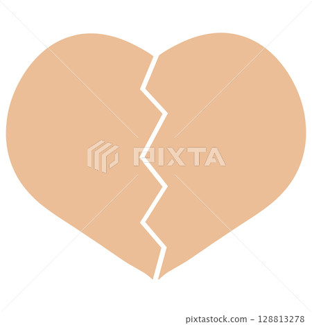 Light orange broken heart 128813278