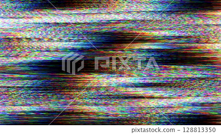 Glitch noise error screen, colorful digital line texture background material Glitch noise error screen, colorful digital line texture background material 128813350