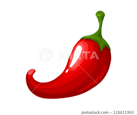 Pepper Spicy chili pepper level scale icon, label. Traditional Mexican, Chinese, asian spicy levels. mild, spicy, hot. Chili pepper red outline icon 128813363