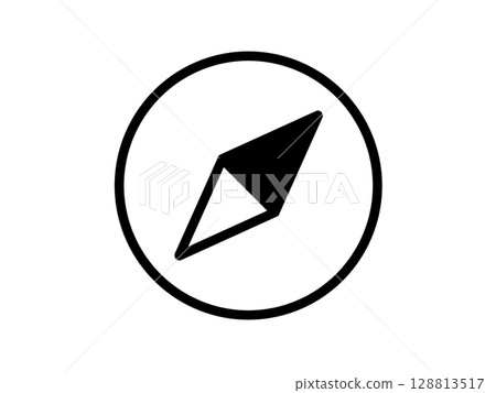 Compass icon simple black Compass icon simple black 128813517