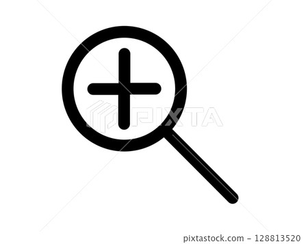 簡單放大圖示（黑色） 128813520