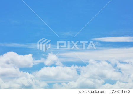 Summer blue sky and clouds 128813550