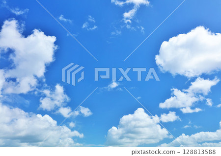 Summer blue sky and clouds 128813588