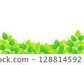 新鮮綠葉背景素材插圖 128814592