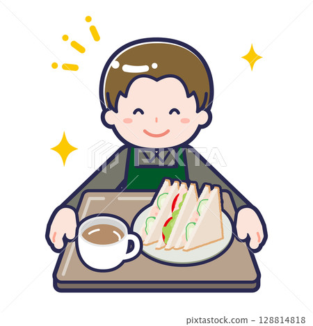 Man offering food 128814818