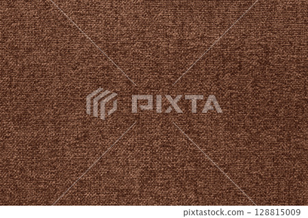 Dark brown fabric cloth texture background, seamless pattern of natural textile. 128815009