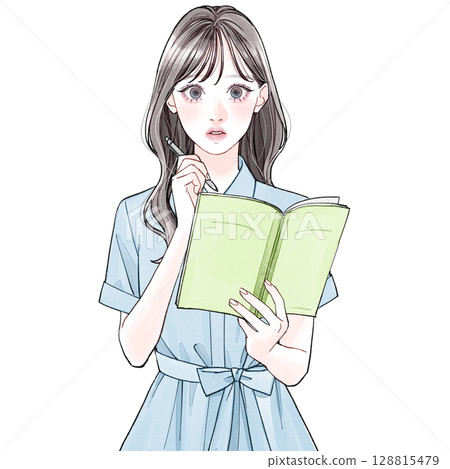 Female in her 20s (neat type)_Memo 128815479