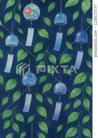 風鈴竹涼風圖案背景 風鈴竹涼風圖案背景 128815537