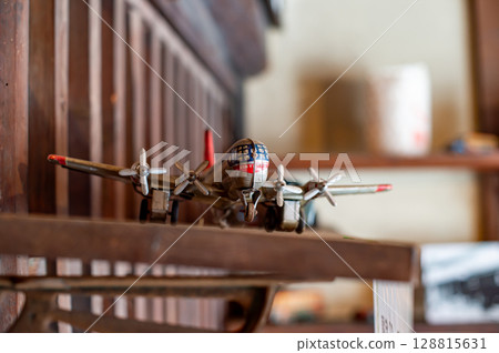 tin toy airplane 128815631