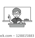 學校生活_老師教學_Polo衫_黑白 128815883