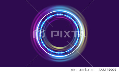 Energy beam hologram portal effect 128815905