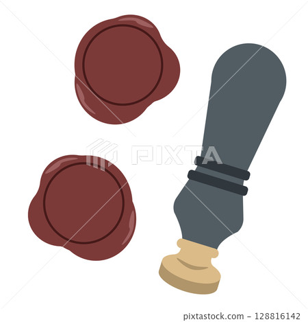 Sealing stamp press and red wax seal set | For letters and crafts Sealing stamp press and red wax seal set | For letters and crafts 128816142