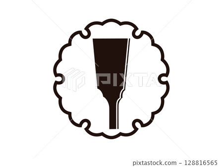 Snowflake and shuttlecock 128816565