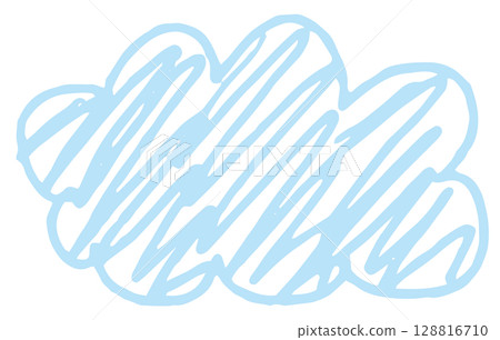 Hand-drawn style cloud icon vector Hand-drawn style cloud icon vector 128816710