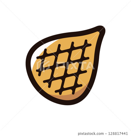 薩拉克，蛇果插圖圖示（水果，水果，食品材料） 128817441