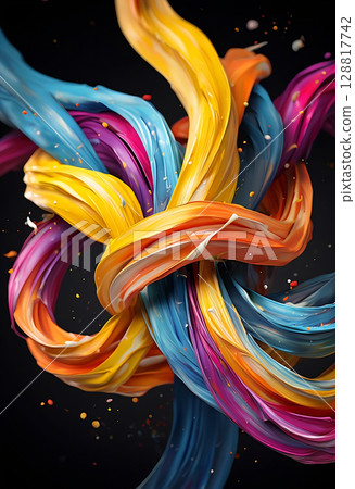 Complementary Color Ribbon Motion Complementary Color Ribbon Motion 128817742