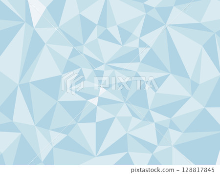 藍色多邊形背景圖：淺藍色幾何圖案背景，類似冰或玻璃的抽象設計 128817845