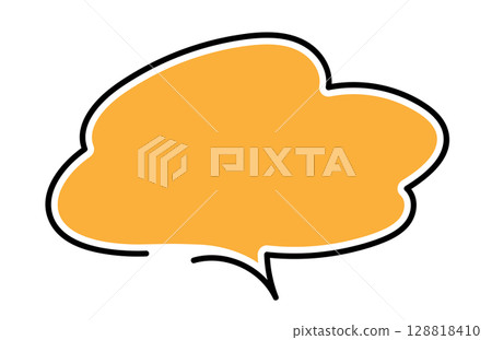 Cute hand-drawn illustration of speech bubbles Cute hand-drawn illustration of speech bubbles 128818410
