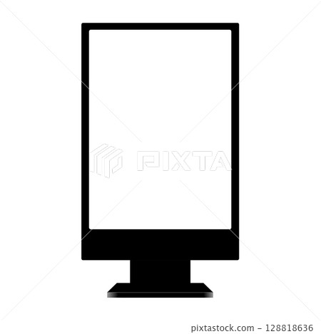 Digital signage front view vector illustration Digital signage front view vector illustration 128818636