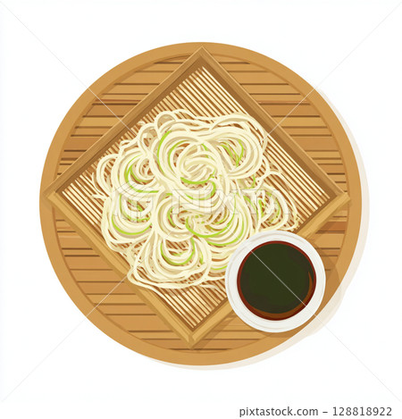 蕎麥麵放入濾鍋 128818922