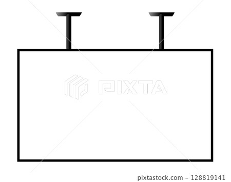 數位看板前視圖向量插圖 128819141
