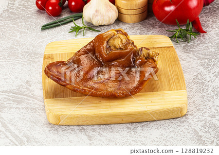 Smoked pork ear snack appetizer 128819232