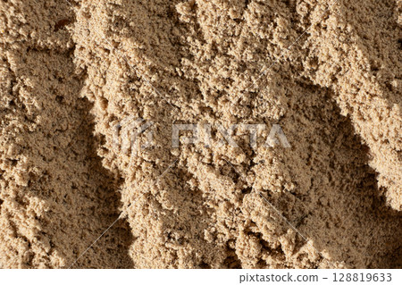 Healthy Flax Meal Macro. Rustic Food Texture with Space for Text. Healthy Flax Meal Macro. Rustic Food Texture with Space for Text. 128819633