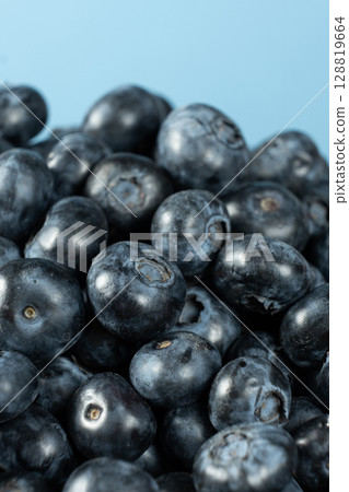 Blueberry Pile Macro Background. Healthy Vegan Superfood. Blueberry Pile Macro Background. Healthy Vegan Superfood. 128819664