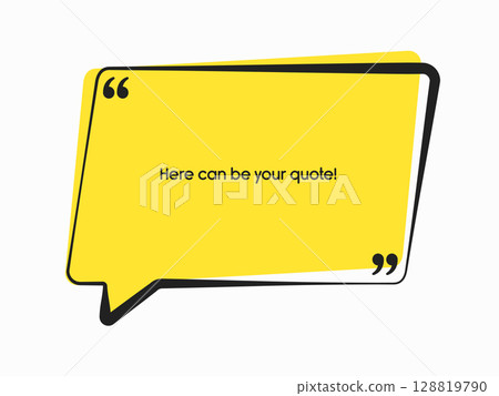 Speech bubble. Space for quote text, frame message 128819790