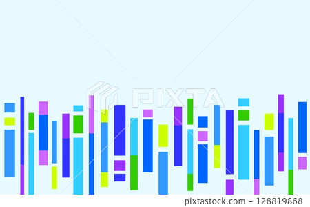 Geometric pattern frame, square, blue 128819868
