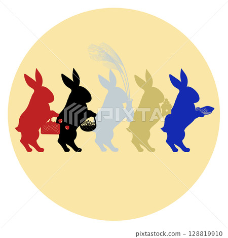 賞月_兔子準備祭品 128819910