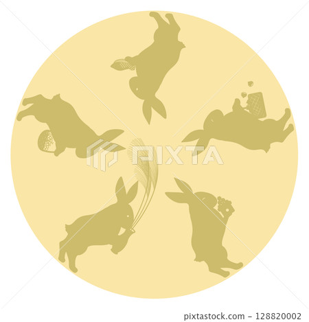 Moon viewing_Rabbit preparing offerings 128820002