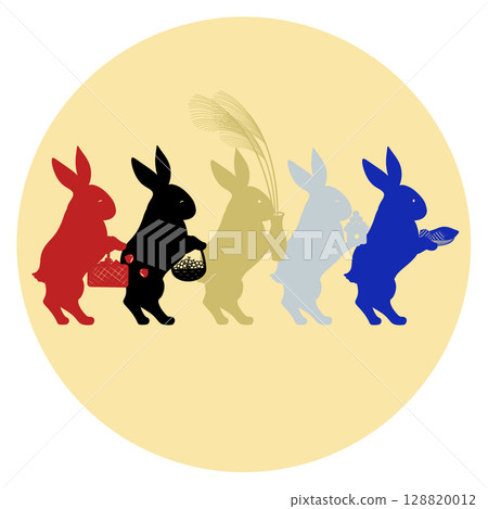 賞月_兔子準備祭品 128820012
