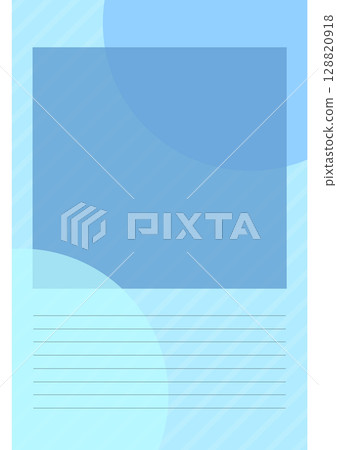 Summer blue letter style simple graphic design card template 128820918