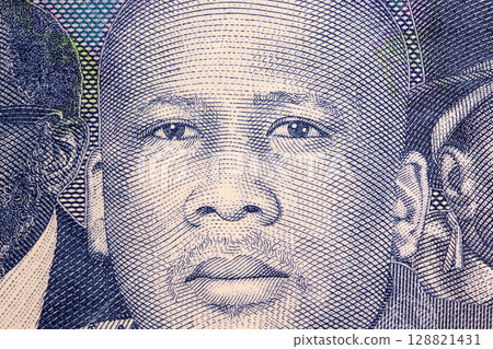 Letsie III a closeup portrait from Lesotho loti Letsie III a closeup portrait from Lesotho loti 128821431