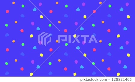 90年代復古風格多彩配色背景素材-藍色 128821465