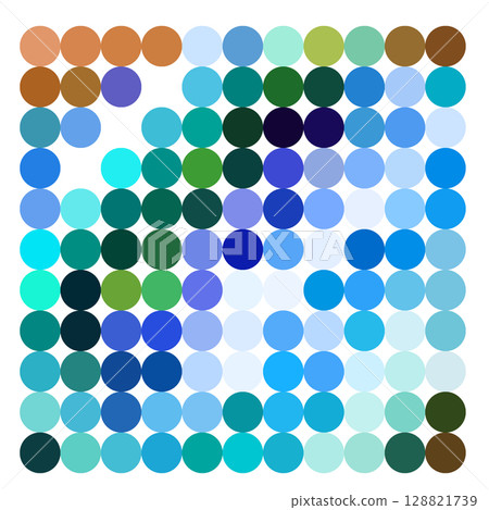 unfocused abstract blue circles on black 128821739