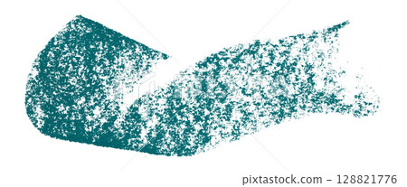 Green crayon brush stroke isolated on transparent background 128821776