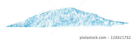 Light blue crayon brush stroke isolated on transparent background 128821782