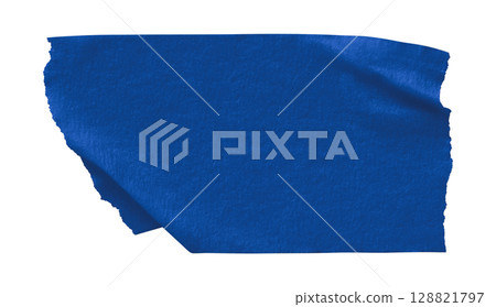 blue crumpled torn tape isolated on transparent background blue crumpled torn tape isolated on transparent background 128821797