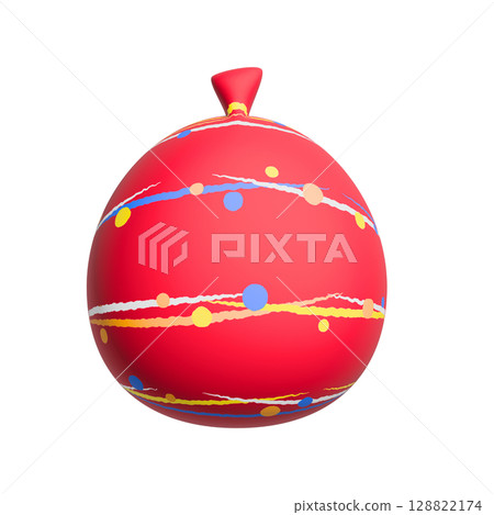 彩色水氣球 3D 紅色 128822174