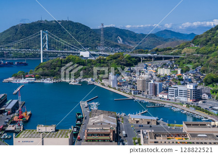 <Fukuoka Prefecture> View of the Kanmon Straits <Fukuoka Prefecture> View of the Kanmon Straits 128822521