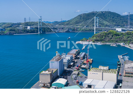 <Fukuoka Prefecture> View of the Kanmon Straits <Fukuoka Prefecture> View of the Kanmon Straits 128822526