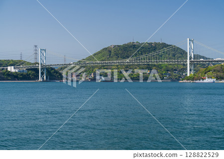<福岡縣>關門海峽的景色 128822529
