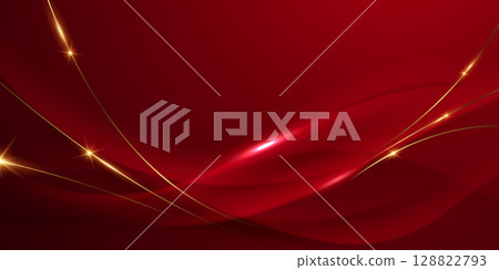 Abstract background design modern red and gold geometric elements vector illustration Abstract background design modern red and gold geometric elements vector illustration 128822793