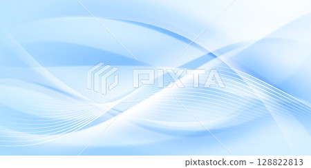 Blue waves abstract background, modern design, vector illustration 128822813
