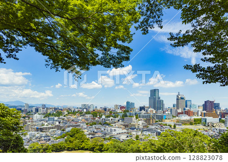 初夏的仙台市全景 初夏的仙台市全景 128823078